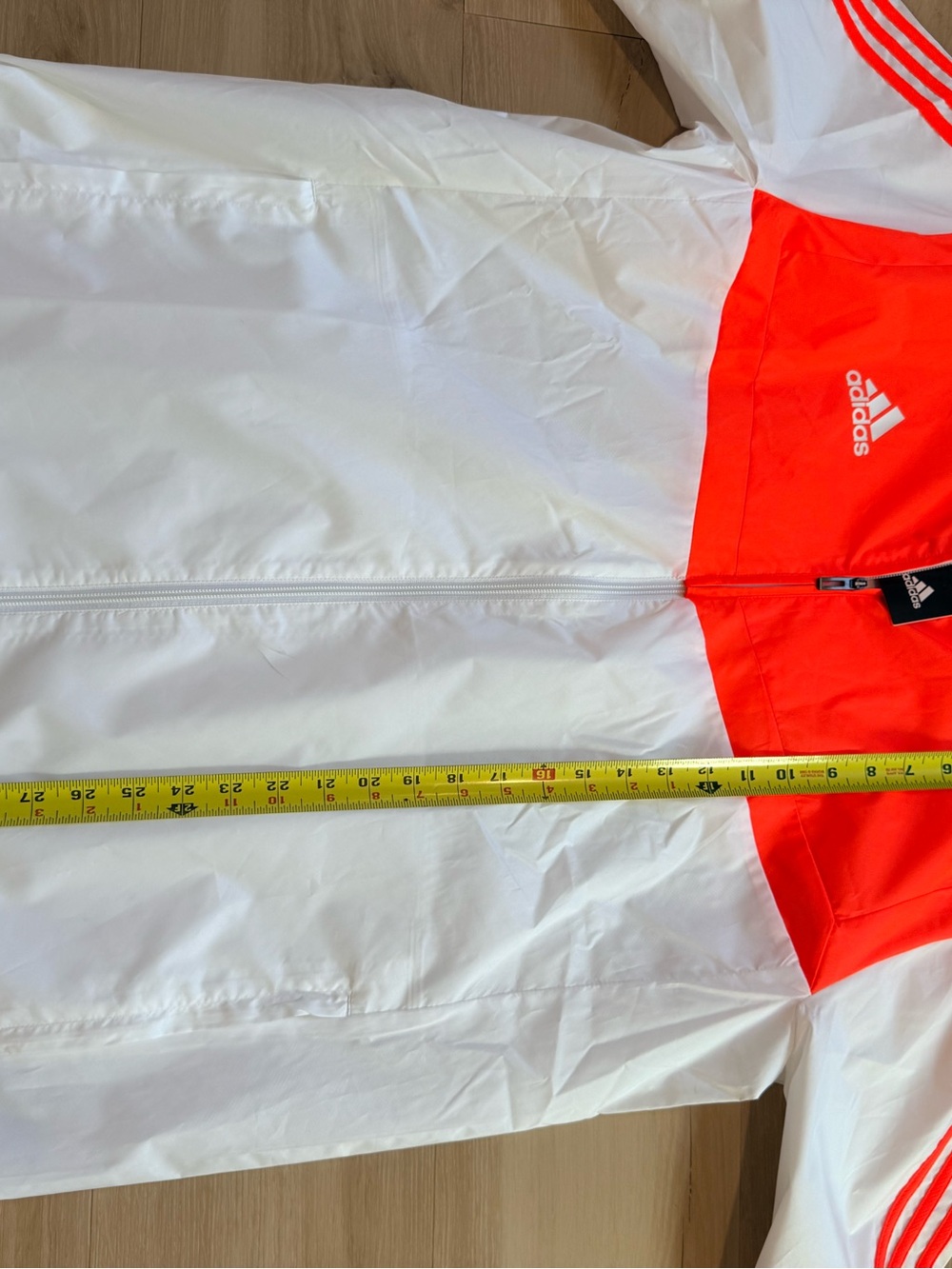 Adidas Windbreaker Jacket Womens Large NWT Hooded Full Zip Colorblock - Picture 7 of 8